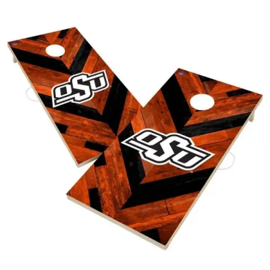 NCAA Oklahoma State Cowboys 2'x4' Solid Wood Cornhole Board image {1}
