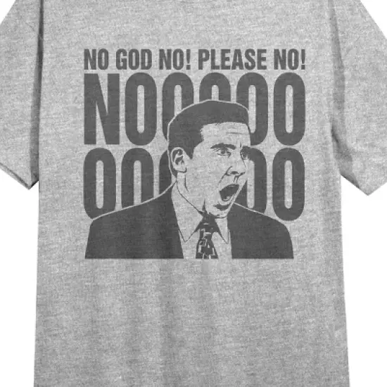 The Office No God No Crew Neck Short Sleeve Athletic Heather Women's Night Shirt image {1}