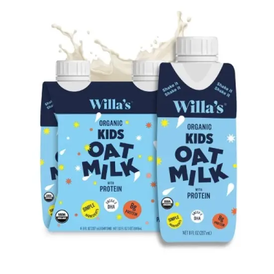 Willa's Organic Non-Dairy Oat Kids Milk - 4pk image {11}
