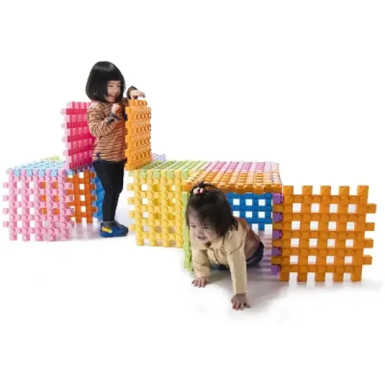 UNiPLAY Waffle Soft Blocks &mdash; Cube Puzzle Play for Cognitive and Sensory Development in Early Learning Education, Ages 3 Months and Up (6pc Set) image {4}