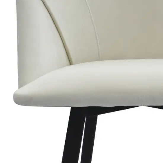 24" Chole Armrest Upholstered 360&deg; Swivel Counter Height stool Combine with Black and Gold Legs (Set Of 2)-The Pop Maison image {3}