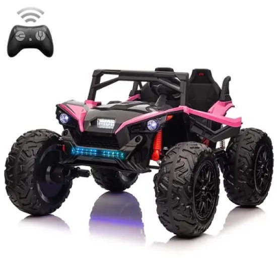 24V 2Seats Ride on UTV with Remote Control, 17" Extra Large EVA Wheels & 20.5&ldquo; Wide Seat 4WD Electric Vehicle image {8}