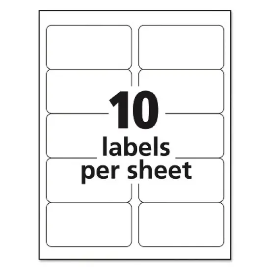 Avery Shipping Labels with TrueBlock Technology Laser 2 x 4 White 250/Pack 5263 image {3}