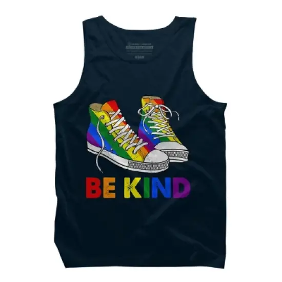 Design By Humans Be Kind Sneakers LGBTQIA PrideBy Legato Tendo Tank Top image {3}