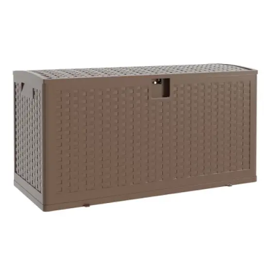 73 Gallon Outdoor Storage Box, Deck Boxes Outdoor Waterproof with Lid,Outside Storage Box Waterproof with Side Handles for Garden Pool image {8}