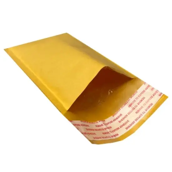 UOFFICE 25 Kraft Bubble Mailers 4x8" - #000 Self-Sealing Padded Envelopes Bags image {1}