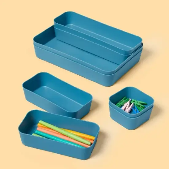 Set of Drawer Organizers Navy Blue, Teacher Supplies - up&up&trade; image {1}