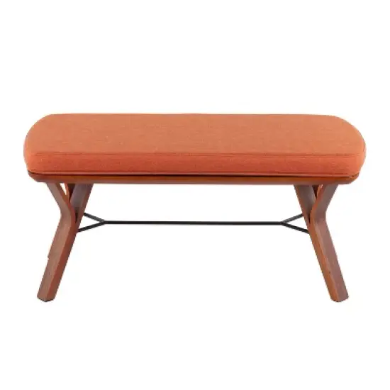 42" Folia Bench Polyester/Wood Walnut/Orange - LumiSource image {3}