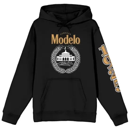 Modelo 1925 Logo Art Long Sleeve Black Adult Hooded Sweatshirt image {2}