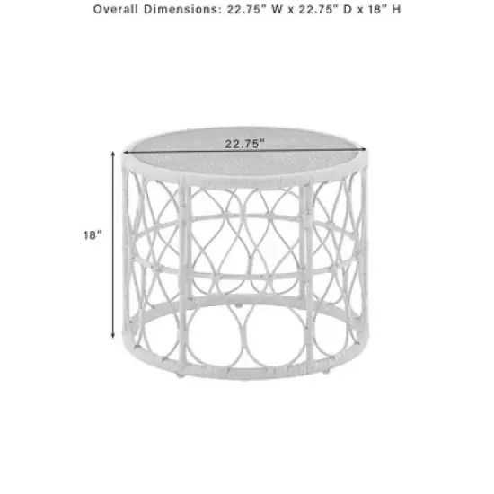 Juniper 4pc Outdoor Wicker Conversation Set - Cream/Natural -Crosley image {13}