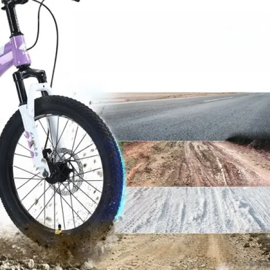 DSVIMOY Bicycles, 20 Inch Mountain Bike, MTB with Height Adjustable Saddle and Handlebar for Teenager Childrens, Purple, 22.44"*32.48"*54.33" image {4}