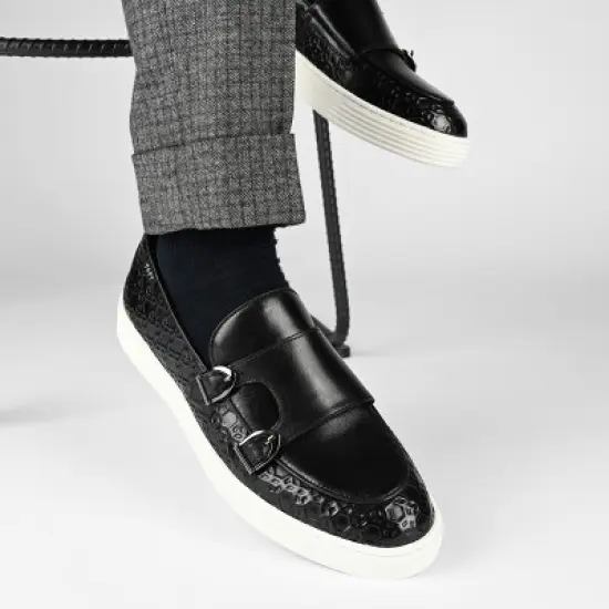 TAFT 365 Men's Model 107 Double Monk Loafer image {8}