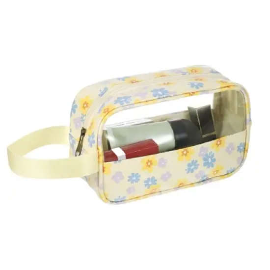 Unique Bargains Durable Small Makeup Bag Yellow 1 Pc image {3}