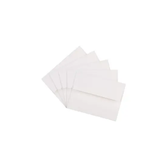 JAM Paper A2 Strathmore Invitation Envelopes 4.375 x 5.75 Bright White Linen 66670I image {2}
