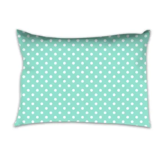 Bacati - Mint Pin Dots 3 pc Toddler Bed Sheet Set image {3}