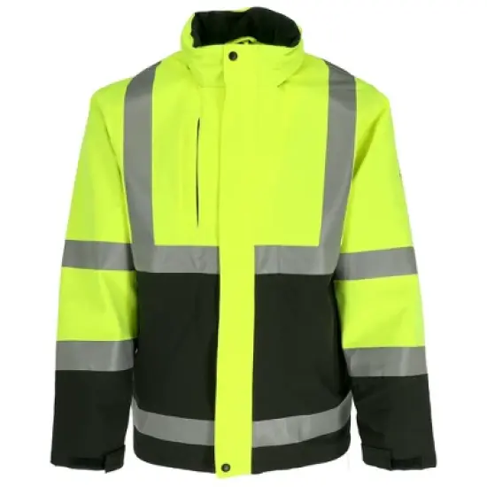 RefrigiWear Men's HiVis 3-in-1 Insulated Rainwear Systems Jacket - ANSI Class 2 image {1}