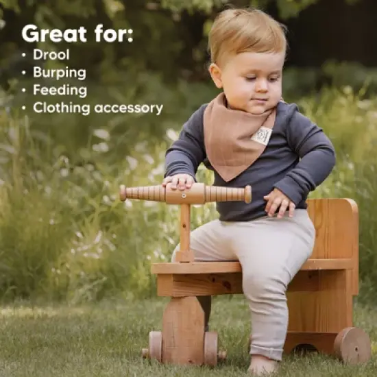 8pk Lumi Muslin Baby Bibs, Bandana Bibs for Baby Boy, Baby Girl, Muslin Drool Bib for Newborn, Toddler image {8}