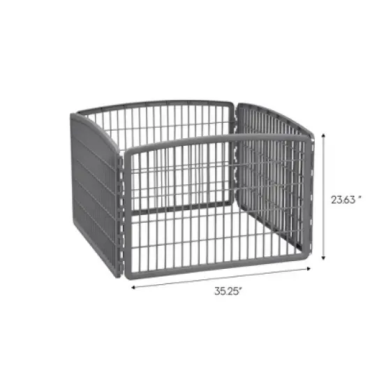 IRIS USA 4-8Panel 24/34"H Plastic Pet Playpen without Door image {4}