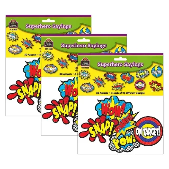 Teacher Created Resources Superhero Sayings Accents 30 Per Pack 3 Packs (TCR5835-3) image {2}