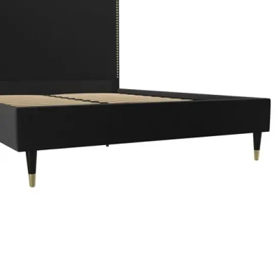 Audrey Velvet Upholstered Bed - Cosmoliving image {7}