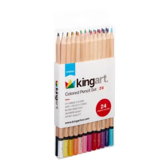 KINGART Colored Pencils 24 Colors image {6}