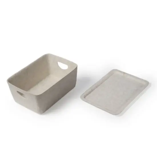 Felt Storage with Lid Beige - Bullseye's Playground&trade; image {1}