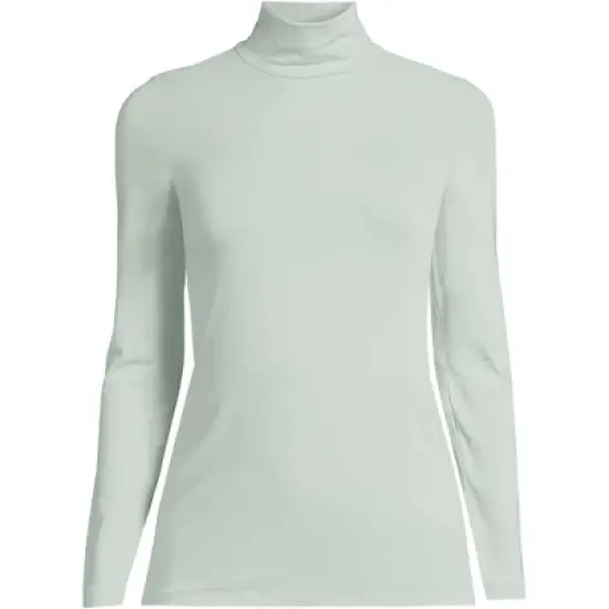 Lands' End Women's Lightweight Fitted Long Sleeve Turtleneck image {15}