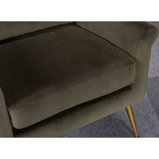 Carmine Luxe Arm Accent Chair with Brass Legs - Threshold&trade; image {7}