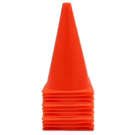 Martin Sports Safety Cone, 9" Base, Orange, Pack of 12 image {1}