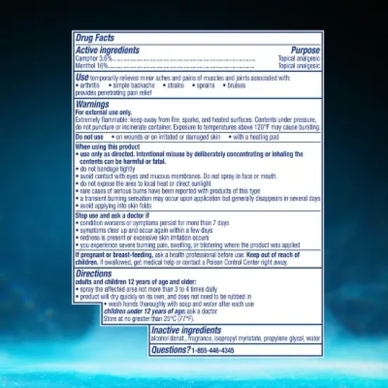 Vicks Vapo Freeze Pain Reliever Spray - 3oz image {8}