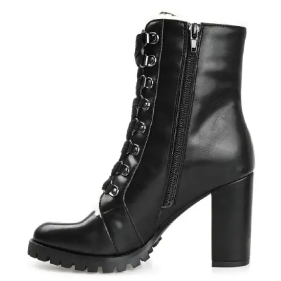 Journee Collection Womens Fauna Tru Comfort Foam Inside Zip Block Heel Booties image {1}