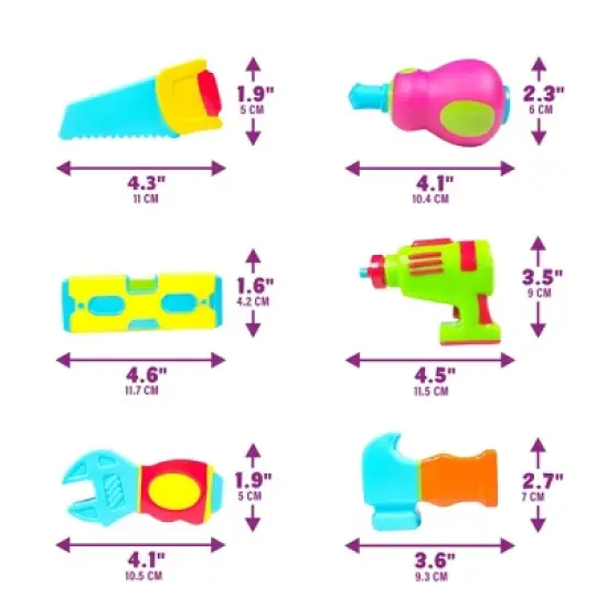 Tub Works Tools Mold Free Bath Toys, 6 Pack image {7}