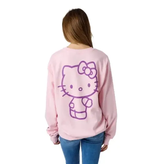 Hello Kitty & Friends Riding Rainbow Women's Cradle Pink Crew Neck Long Sleeve Sweatshirt image {5}