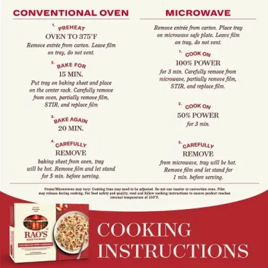 Rao's Single Serve Frozen Caramelized Onion Carbonara - 9oz image {3}