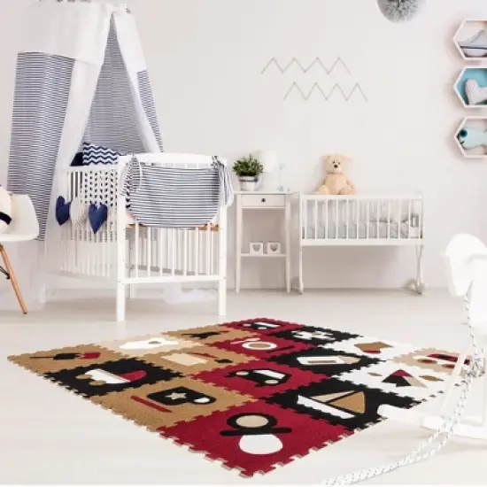 Sorbus Interlocking Puzzle Mat Carpet (16 Pieces) image {3}