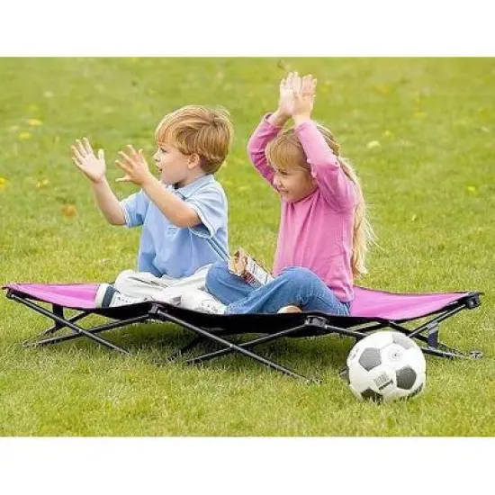 Regalo My Cot Portable Toddler Bed Includes Fitted Sheet - Pink image {2}