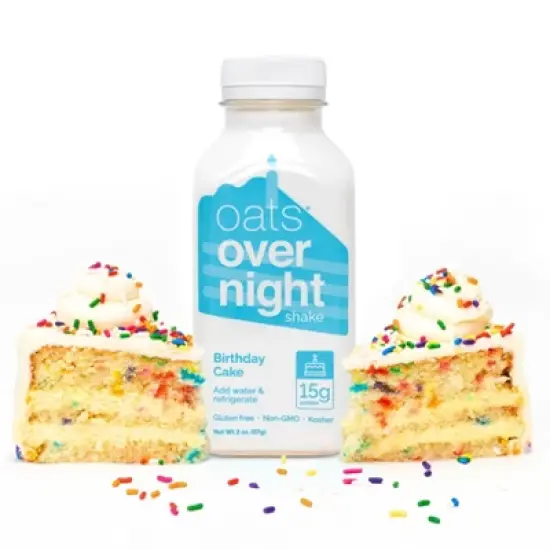 Oats Overnight Shake Birthday Cake - 2oz image {1}