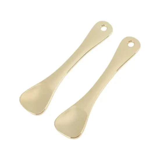 Unique Bargains Portable Hangable Mini Makeup Cosmetic Spoon 2 Pcs image {6}
