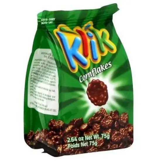 Klik Chocolate Covered Corn Flakes Breakfast Cereal - 2.64oz image {2}