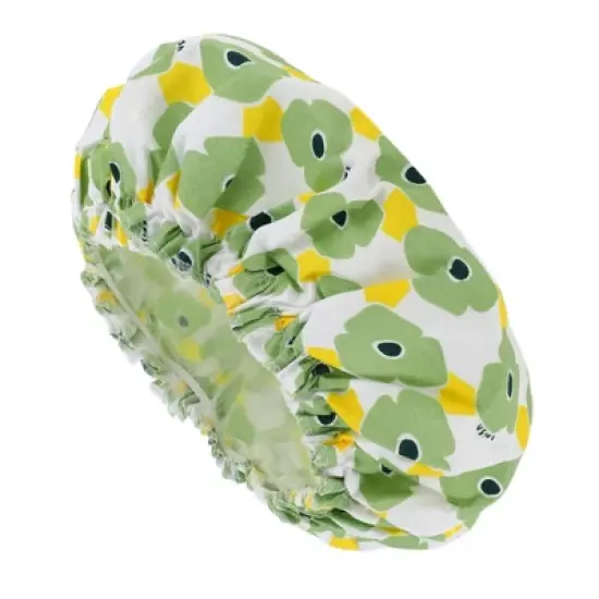 Unique Bargains Women's Flower Pattern Shower Cap 1 Pc image {4}