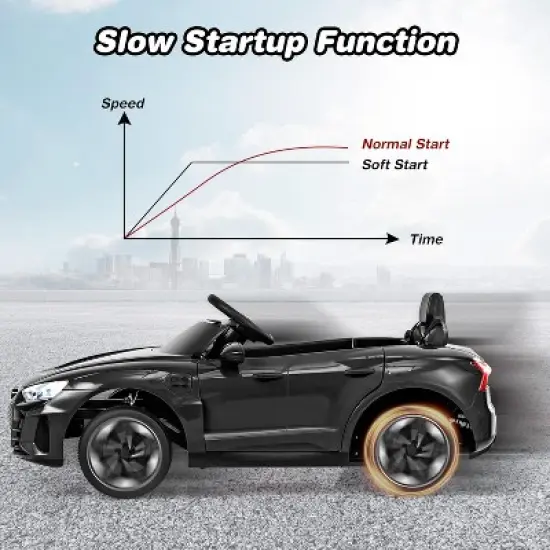 Costway Kids Ride On Car 12V Battery Powered Licensed Audi RS E-tron GT Car Toy w/ Remote Control image {7}