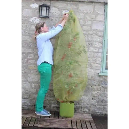 Micromesh Tomato Tubes &ndash; Organic Pest and Weather Protection with Ultra-Fine 0.6mm Netting, 6'7" Length, Adjustable with Wire Ties image {4}