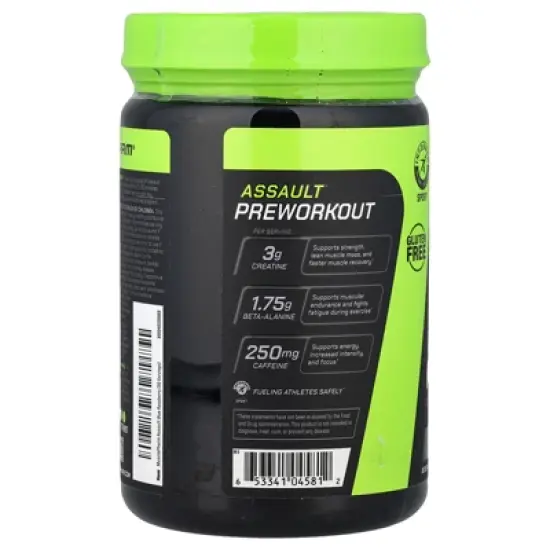 MusclePharm Assault&reg; Preworkout, Blue Raspberry , 12.1 oz (344 g) image {2}
