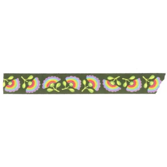 Mary Engelbreit Rainbow Green Crafting Washi Tape image {1}