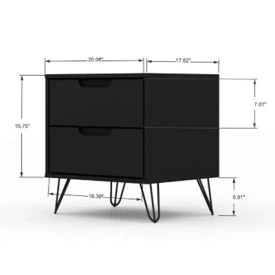 3pc Rockefeller Dresser and Nightstand Set - Manhattan Comfort image {2}