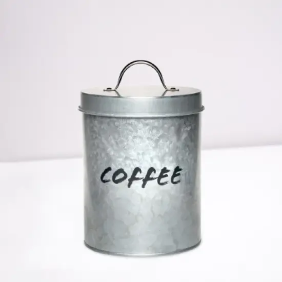 Amici Home Hyde Coffee Canister, Galvanized Metal Storage Canister, Rustic Kitchen D&eacute;cor, Countertop Dry Goods Container, Food Safe image {3}