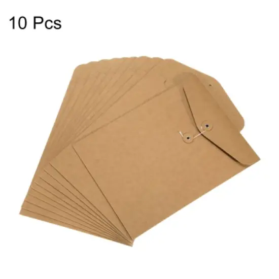 Unique Bargains String-Tie A4 Document Letter Filing Envelopes Brown image {2}