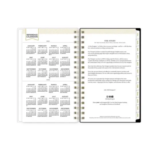 Day Designer 3.625"x6.125" 2025-2026 Weekly / Monthly Wirebound Planner Clear Cover Ophelia Floral image {6}