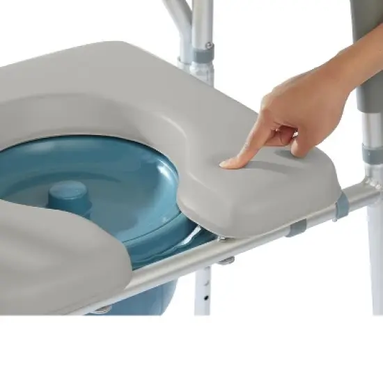 Raised Toilet Seat With Armrests Padded Seat, Adjustable Height Toilet Seat Risers, 300lbs Elevated Toilet Seat For Elderly Disabled Handicap image {2}