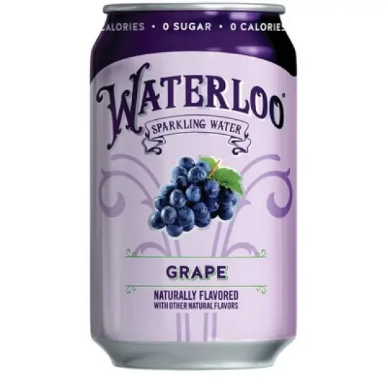 Waterloo Grape Sparkling Water - 8pk/12 fl oz Cans image {1}